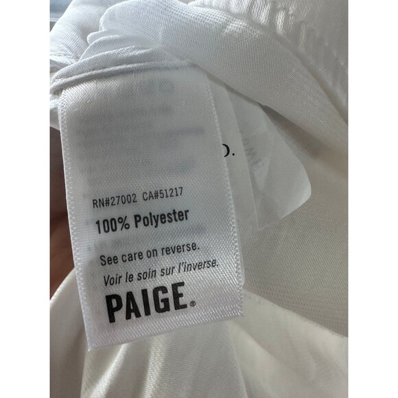 PAIGE Women's Vistah Surplice Front Pleats Peplum Long Sleeve Blouse XS - Picture 9 of 12